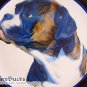 NEW Boxer Dog on Blue Collectable Decoupage Plate LE