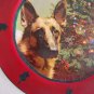 NEW Christmas German Shepherd Collectable Deoupage Plate LE