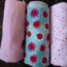 Hand made flannel baby receiving blankets