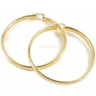Flattened 18kts of Gold Plated Earrings Hoops