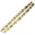 Small Flower Shape 3 tone Gold Plated Bangle