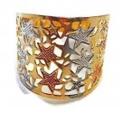 STARS 3 TONE 18KTS GOLD PLATED RING