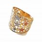STARS 3 TONE 18KTS GOLD PLATED RING