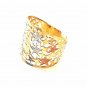 STARS 3 TONE 18KTS GOLD PLATED RING