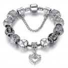 HIGH QUALITY HEART BEADS FIT PANDORA WOMEN BRACELET