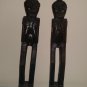 Tapanuli Batak Handcraft Carved Wood Statues A Pair