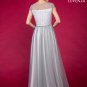 Cap Sleeved Floor Length Tulle Grey Prom Dress with Rhinestone Embellishment