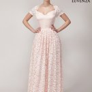 Satin and Lace Floor Length Prom Dress with Sweetheart Neckline