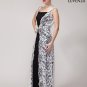 Elegant V Back Long Lace Evening Dress with Contrast Color Slip