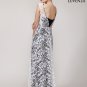 Elegant V Back Long Lace Evening Dress with Contrast Color Slip