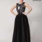 Classic Prom Dress with Fitted Floral Lace Bodice and Layered Puffy Tulle Skirt