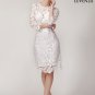 White Lace Sheath Dress with Scalloped Hem and Keyhole Back