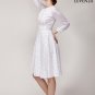 White Lace Fit and Flare Mini Dress with Raglan Sleeves