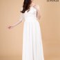 Off the Shoulder White Floral Lace Maxi Length Wedding Dress with Ruched Waist
