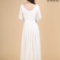 Open Back White Lace Evening Dress with Sequin Embellishment and Floral Appliqué Regular price