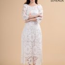 White Unique and Sexy Sunflower Lace Cocktail Dress with Asymmetrical Hemline