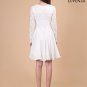 White Stretchy Floral Lace and Chiffon Cocktail Mini Dress