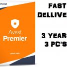 Avast Premier Antivirus 2017/2016 - 3 PC 3 Year - GENUINE License | 24/7 Ship