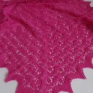 Pure Merino Wool,  Lace Baby Blanket, Estonian  lace,Hand knitted baby blanket fuchsia, pink