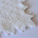 Hand Knitted Baby Blanket, Lace blanket, Nursery Blanket, white Baby Blanket