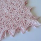Hand Knitted Baby Blanket,Light Pink,Merino Wool Baby Blanket, Lace blanket, Handmade blanket,