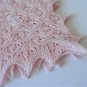 Hand Knitted Baby Blanket,Light Pink,Merino Wool Baby Blanket, Lace blanket, Handmade blanket,