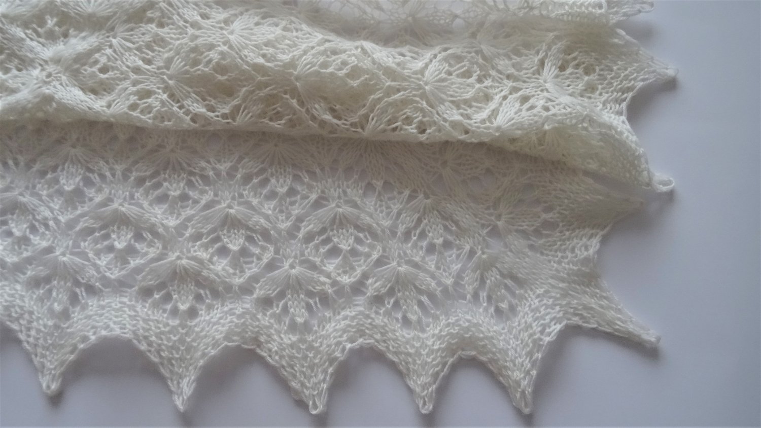 Hand Knitted Baby Blanket, Natural white baby Blanket, Pure Merino wool, Estonian Lace