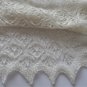 Hand Knitted Baby Blanket, Natural white baby Blanket, Pure Merino wool, Estonian Lace