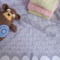 Hand Knitted Baby Blanket Gray baby blanket Merino Wool Blanket,Lace Baby Blanket, Heirloom,