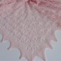 Hand Knitted Baby Blanket,Light Pink,Merino Wool Baby Blanket, Lace blanket, Handmade blanket,