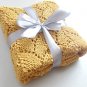 Hand Knitted Baby Blanket,Pure Cotton Blanket, Mustard Baby Blanket
