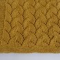 Hand Knitted Baby Blanket,Pure Cotton Blanket, Mustard Baby Blanket