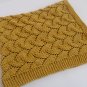 Hand Knitted Baby Blanket,Pure Cotton Blanket, Mustard Baby Blanket