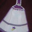 Fancy Crochet top hanging dish towel