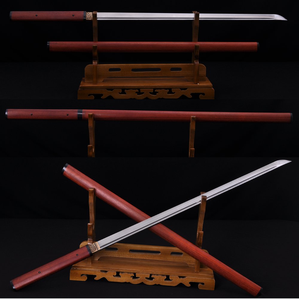 Japanese Ninja Sword ZATOICHI Hand Forged Damascus Folded Steel Blade - Free Shipping