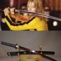 Kill Bill Sword Red&Black Samurai Katana Damascus Steel Full Tang Blade Iron Tsuba - Free Shipping