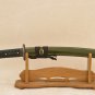 Samurai Short Sword Japanese Tanto Green Bamboo 1060 High Carbon Steel Full Tang - Free Shipping