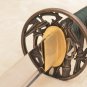 Samurai Short Sword Japanese Tanto Green Bamboo 1060 High Carbon Steel Full Tang - Free Shipping