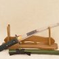 Samurai Short Sword Japanese Tanto Green Bamboo 1060 High Carbon Steel Full Tang - Free Shipping