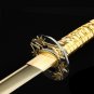 Samurai Sword Silver Scabbard Golden Bamboo Decoration - Free Shipping