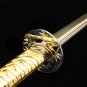 Samurai Sword Silver Scabbard Golden Bamboo Decoration - Free Shipping