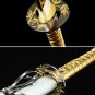Samurai Sword Silver Scabbard Golden Bamboo Decoration - Free Shipping