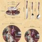 Vintage Bone China Dinnerware Set Painted Porcelain Cutlery Tableware