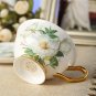 Luxury Bone China Camellia Coffee Set Porcelain Tea Cups Ceramic Pot Wedding Gift