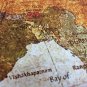 3 Panel Vintage World Map Canvas Painting Print Home Decor Wall Art