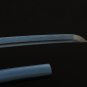Blue Blade Samurai Sword Katana Japanese Damascus Folded Steel Bull Horn Sheath Battle Ready 41"