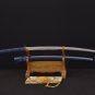JAPANESE SAMURAI SWORD KATANA FULL TANG REAL RAYSKIN SAYA HANDFORGE 1095 CLAY TEMPERED BLADE