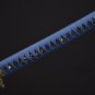 JAPANESE SAMURAI SWORD KATANA FULL TANG REAL RAYSKIN SAYA HANDFORGE 1095 CLAY TEMPERED BLADE
