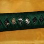 Japanese Samurai Katana Sword Kendo Damascus Folded Black Red Steel Sharp Full Tang Battle Ready