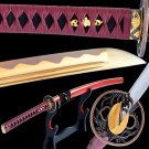 Katana Japanese Samurai Sword High Carbon Steel Electroplated Golden Blade Full Tang Sharp